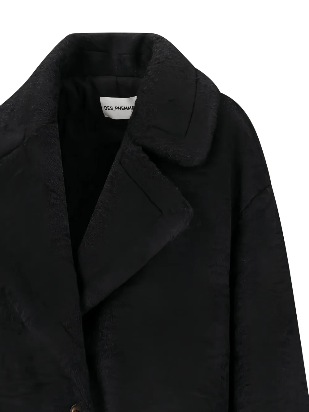 Des_phemmes Cocoon Sequin-embellished Coat In Black