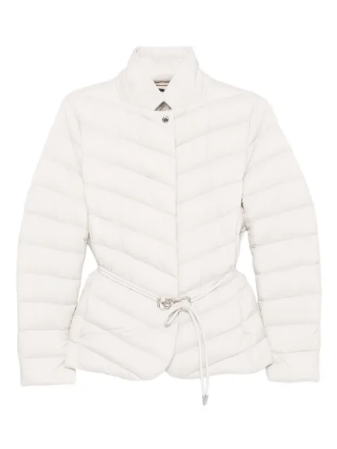 Moorer quilted belted jacket