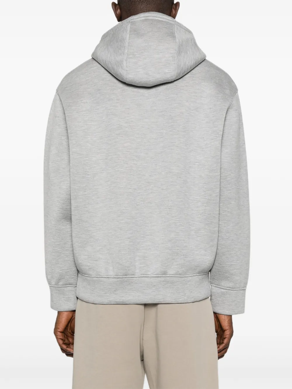 Emporio Armani Hoodie met geborduurd logo Grijs