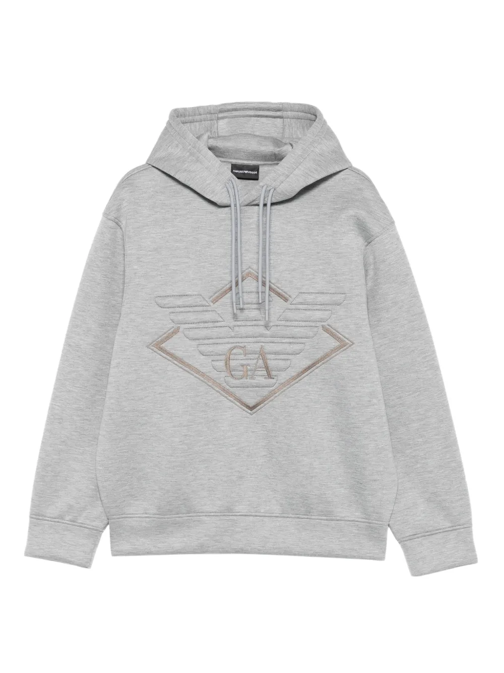 Emporio Armani logo-embroidered hoodie | Grey | Image 1