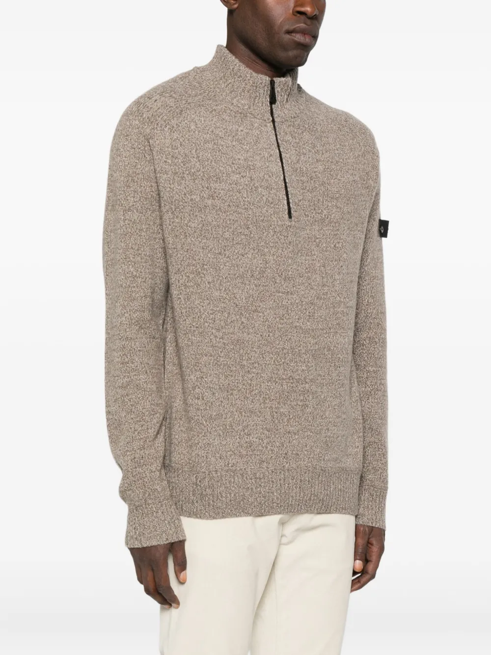 Peuterey Half-zip Sweater In Brown