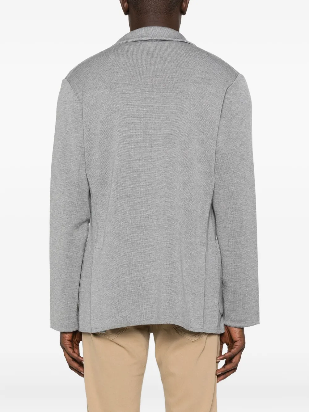Lardini Jacket In Virgin Wool And Cashmere In Gray