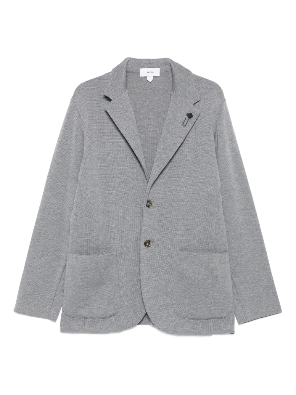 Lardini Jacket In Virgin Wool And Cashmere In Gray