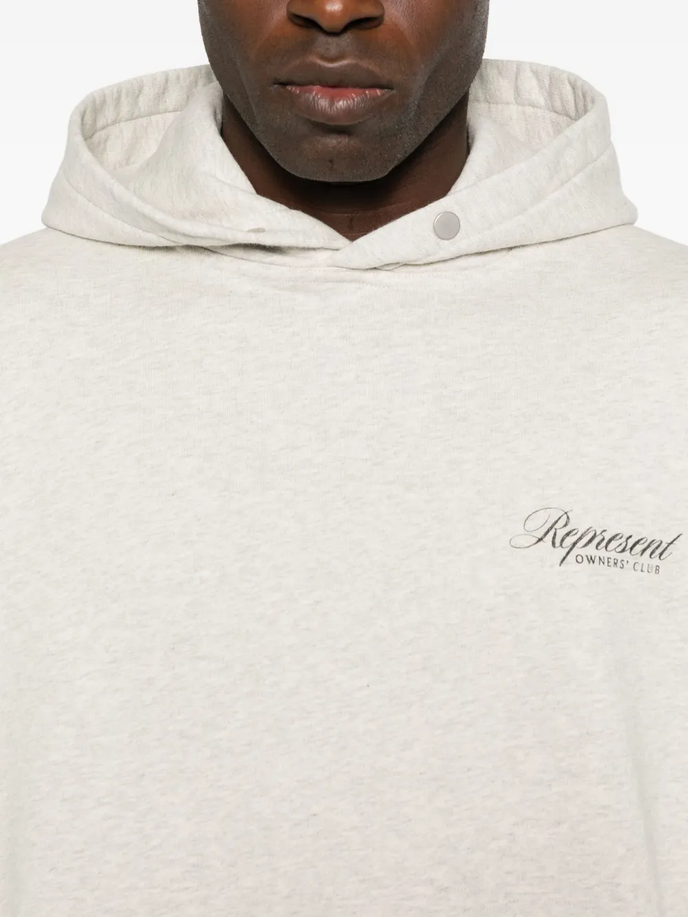 Represent Logo-print Hoodie In Neutral