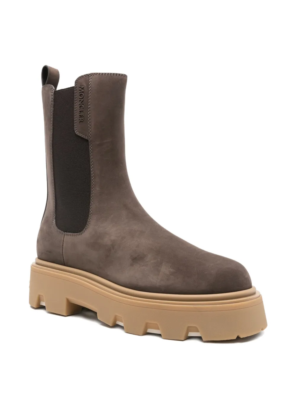 Moncler Chelsea laarzen met elastische vlakken Bruin