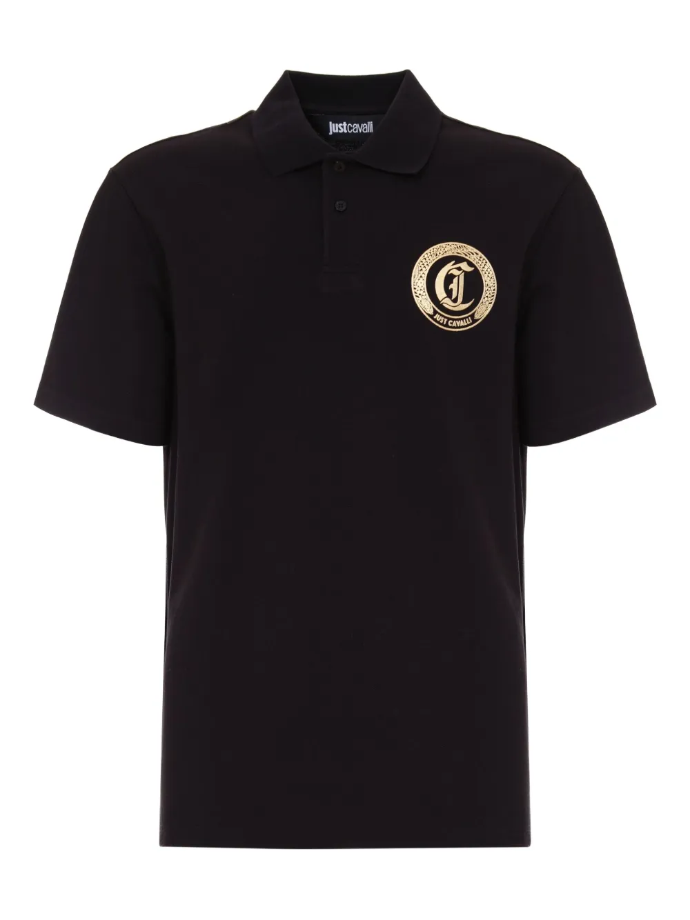 Just Cavalli JC Monogram polo shirt | Black | Image 1