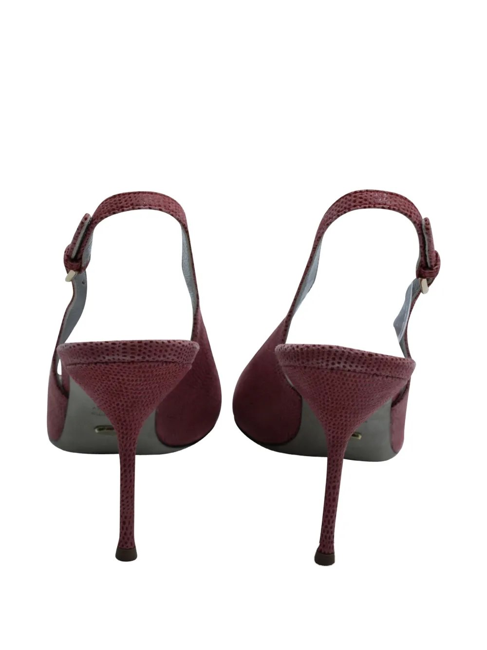 Pre-owned Sergio Rossi Vintage Textured Slingback Sandals In Pink