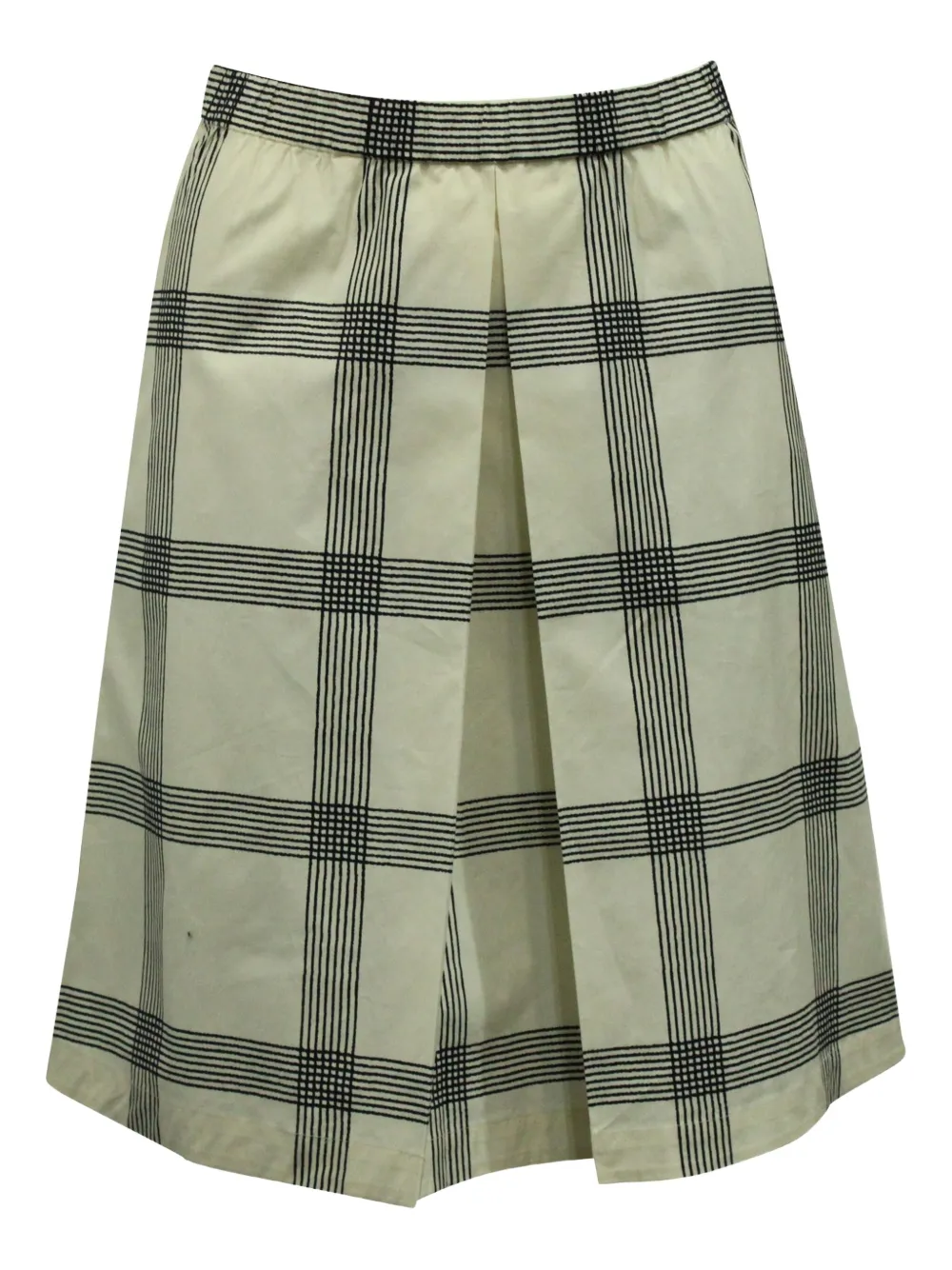 Tory Burch tartan pleated midi skirt - Groen