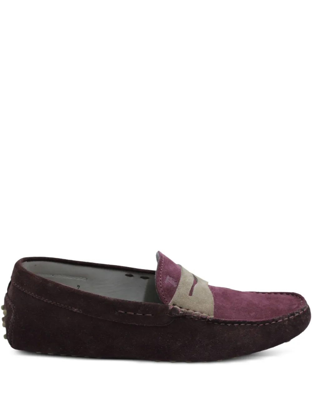 Tod's mocassins Gommino en daim à entaille penny | violet | Image 1