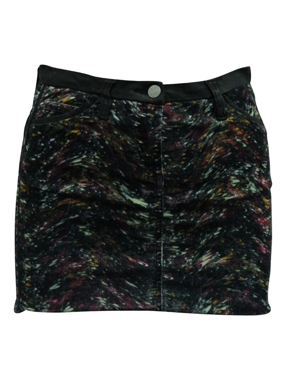 Pre-owned Isabel Marant Vintage Tweed Mini Skirt In Black