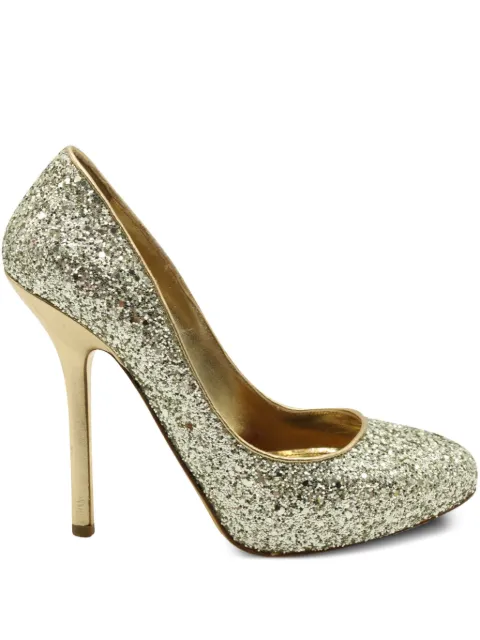 Miu Miu Pre-Owned 120mm glitter-embellished heeled pumps