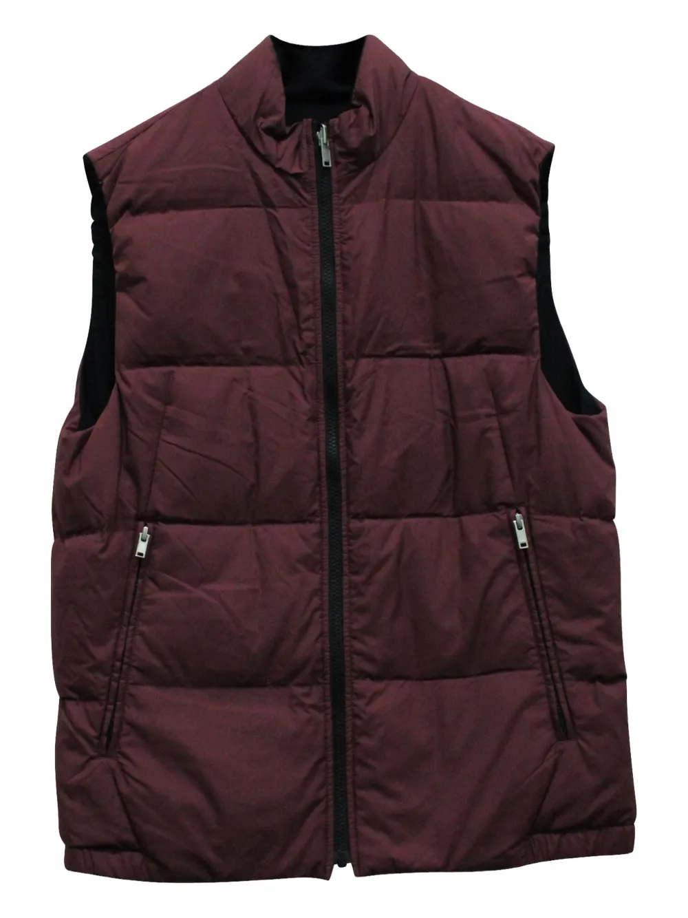 Pre-owned Theory Reversible Puffer Gilet In Black