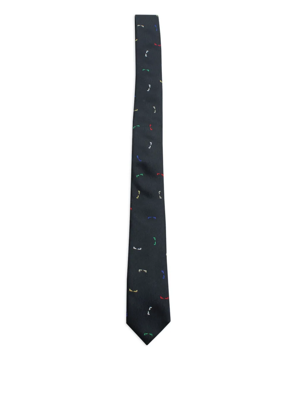 Fendi Pre-Owned bag bugs motif tie | Black | Image 1