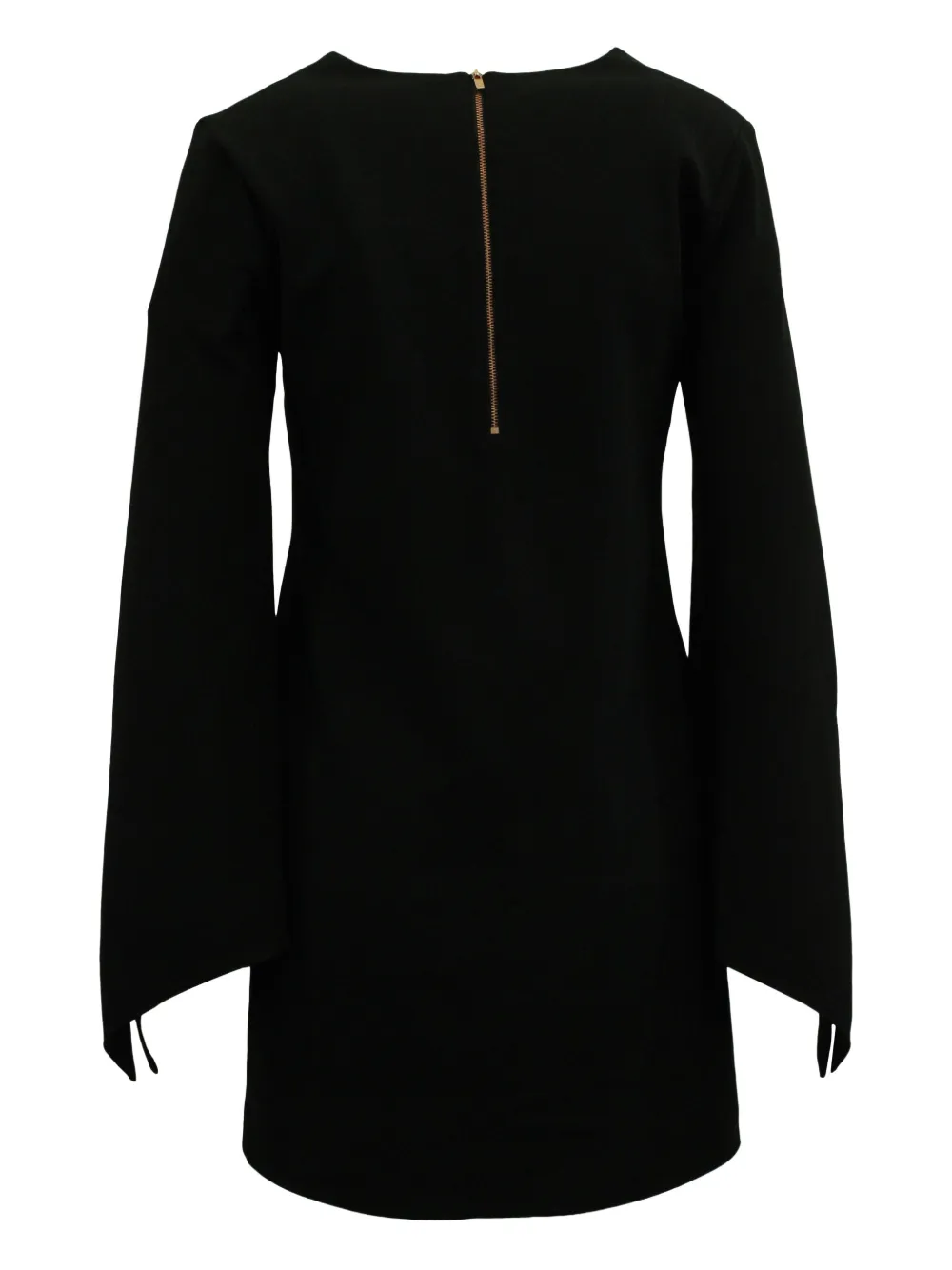 Tibi V-neck long-sleeved dress - Zwart