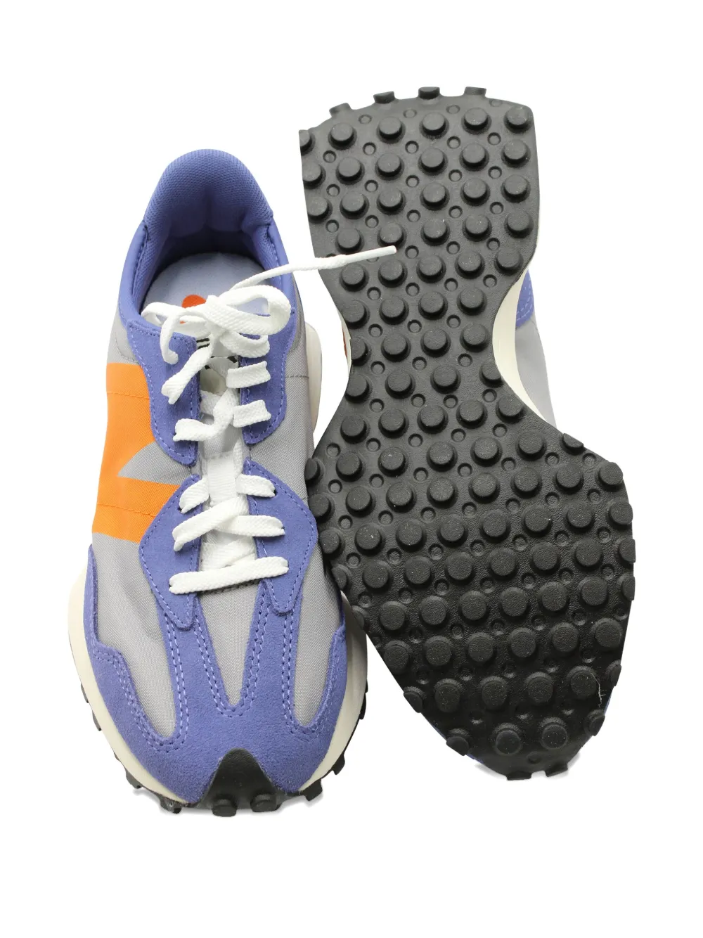 Pre-owned New Balance 327 Logo Sneakers In Gray