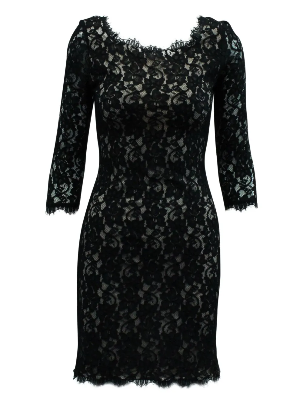 Diane Von Furstenberg Vintage lace mini dress | Black | Image 1