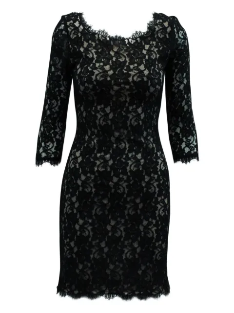 Diane Von Furstenberg Vintage فستان ميني بدانتيل