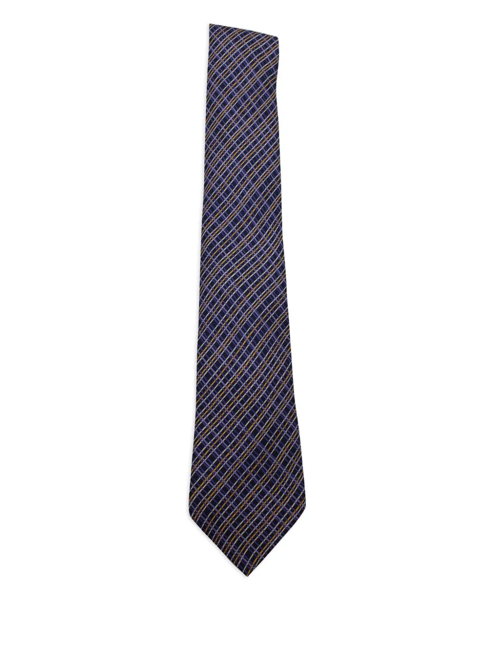 Hermès Pre-Owned geometric-pattern tie | Purple | Image 1