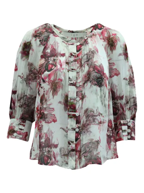 IRO floral-print puff-sleeve shirt 
