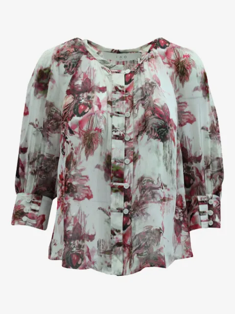 IRO floral-print puff-sleeve shirt 