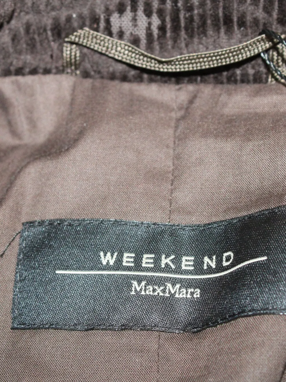 Pre-owned Weekend Max Mara Peak-lapel Corduroy Jacket In Brown