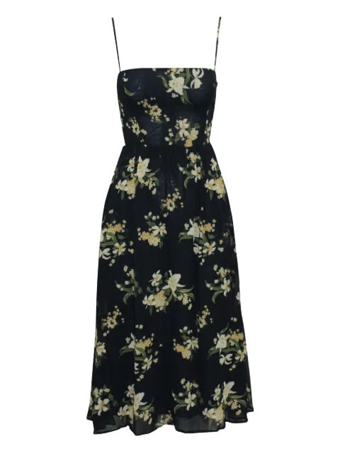 Reformation Kourtney floral-print smocked midi dress