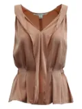 Diane Von Furstenberg Vintage sleeveless peplum blouse - Pink