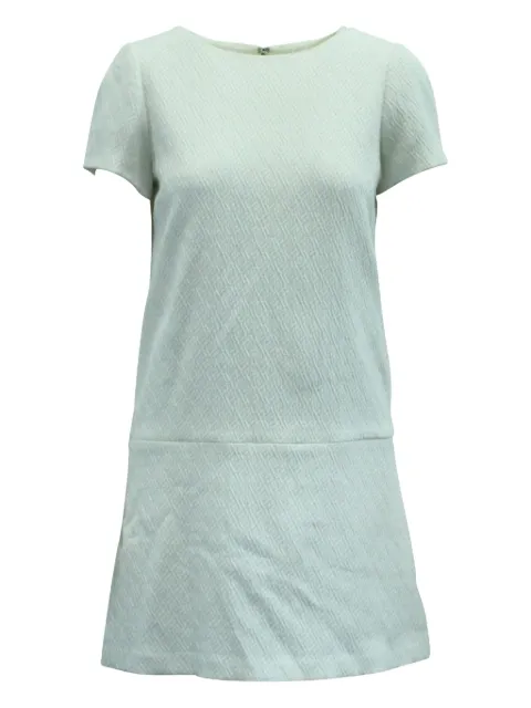 alice + olivia vestido texturizado de manga corta