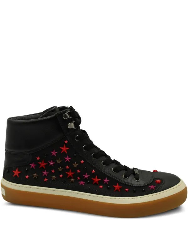 Jimmy Choo Pre-Owned star-embellished High Top Sneakers