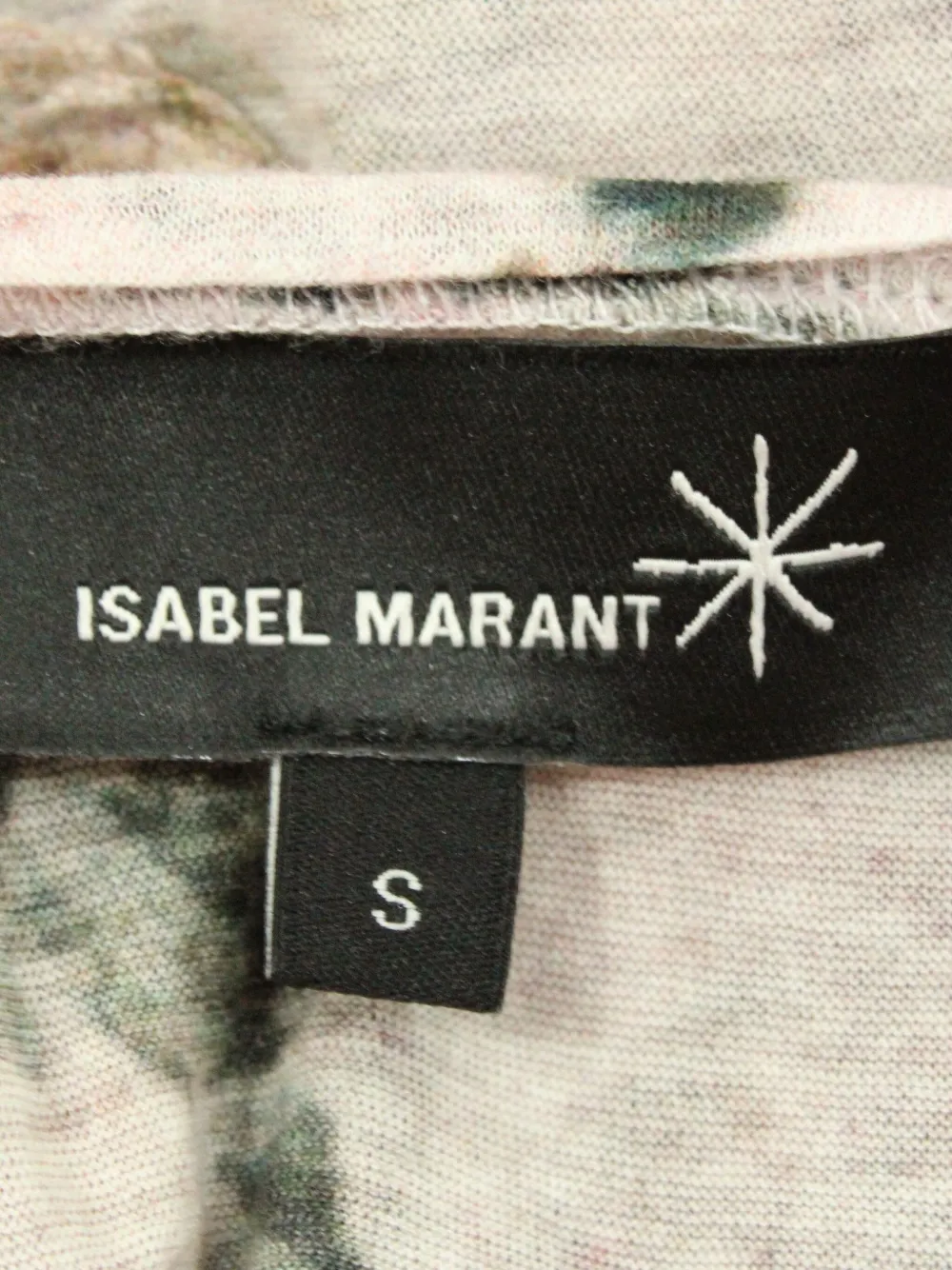 Pre-owned Isabel Marant Vintage Off-shoulder Printed Top In Neutral