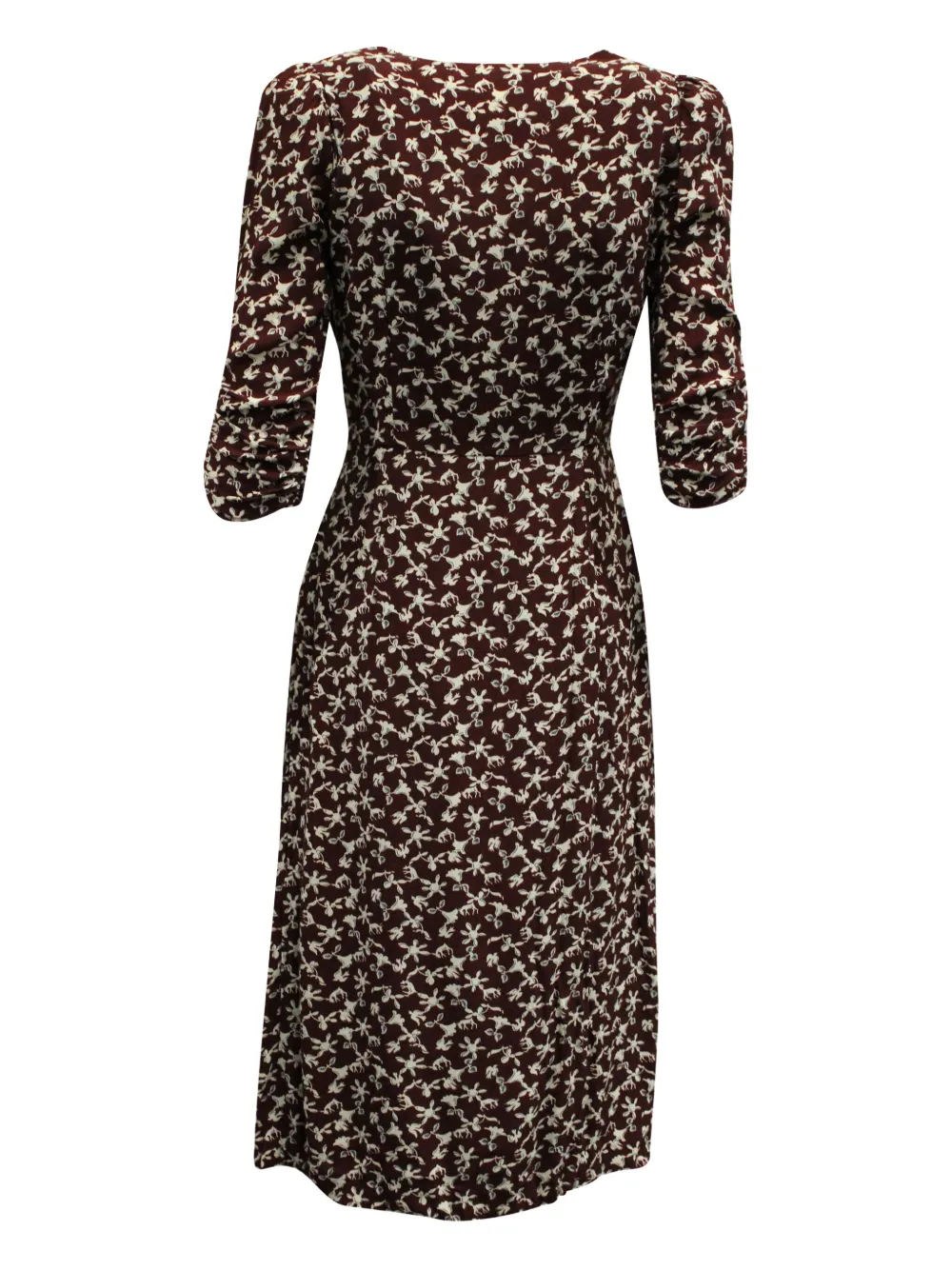 Ba&Sh floral-print wrap midi dress - Bruin