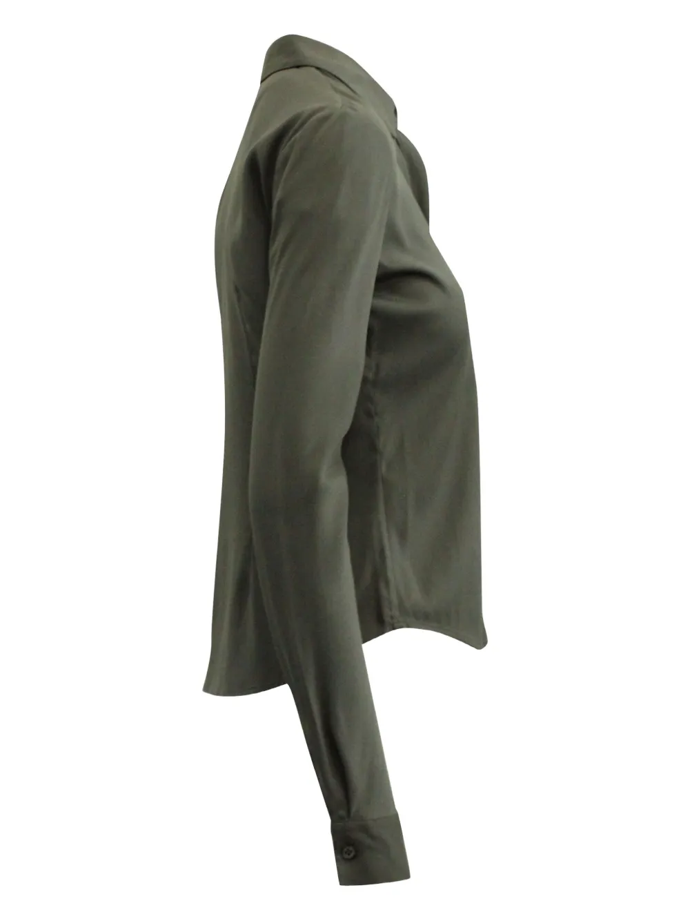 Pre-owned Theory Spread-collar Long-sleeve Shirt In Gray