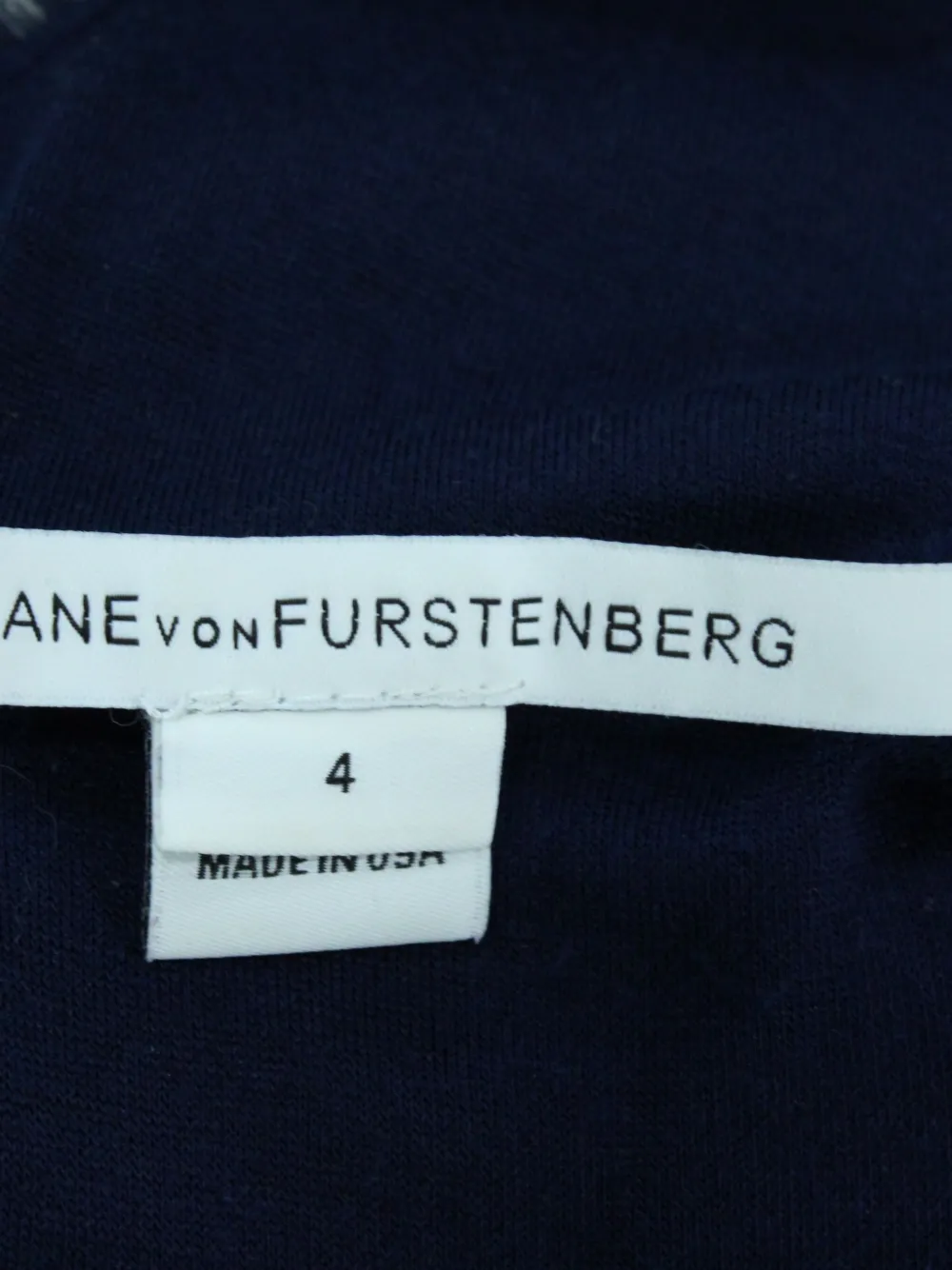 Pre-owned Diane Von Furstenberg Lace Three-quarter Sleeve Mini Dress In Blue