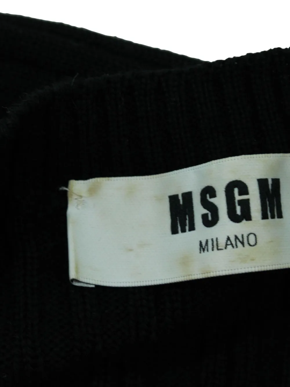 Pre-owned Msgm Frilled Knit Mini Dress In Black
