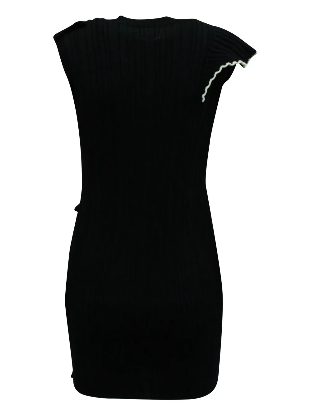 MSGM frilled knit mini dress - Zwart