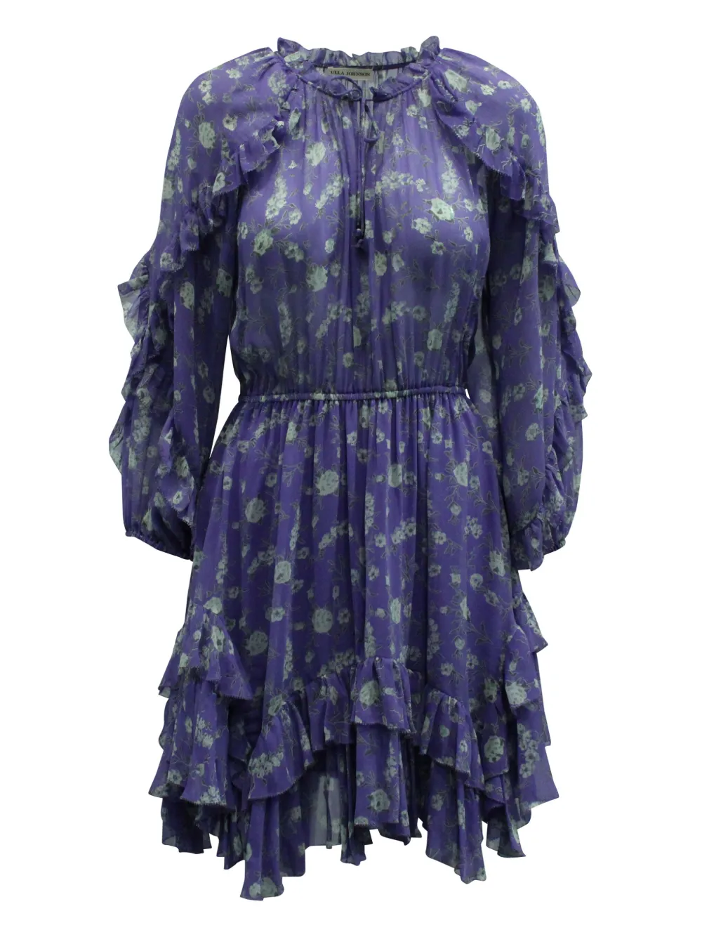 Ulla Johnson Alissa floral-tpint ruffle mini dress | Purple | Image 1