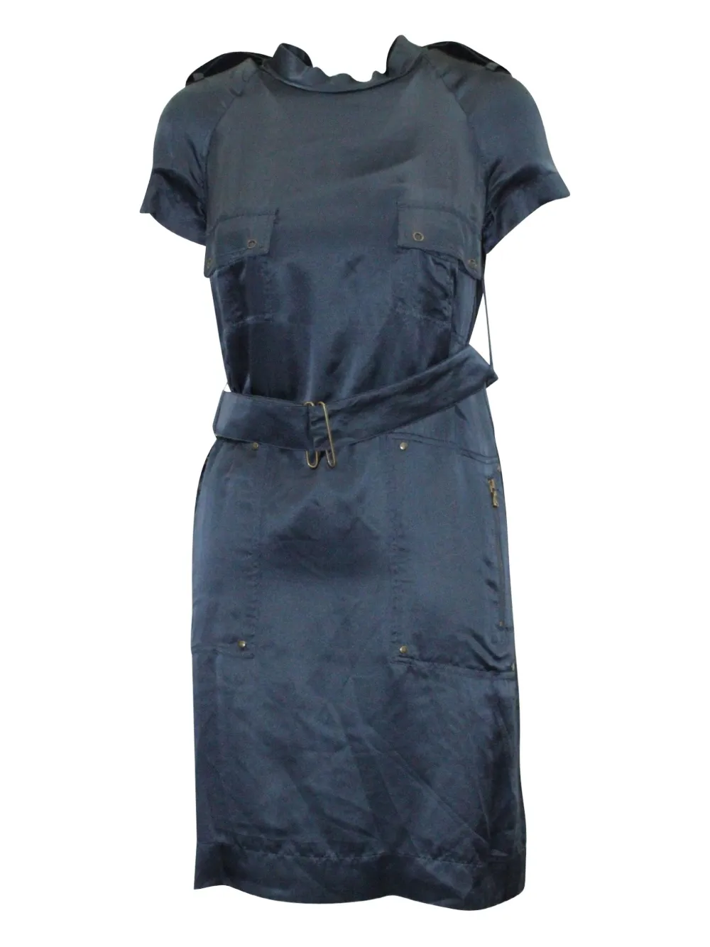 Lanvin Pre-Owned belted silk dress | Blue | Image 1