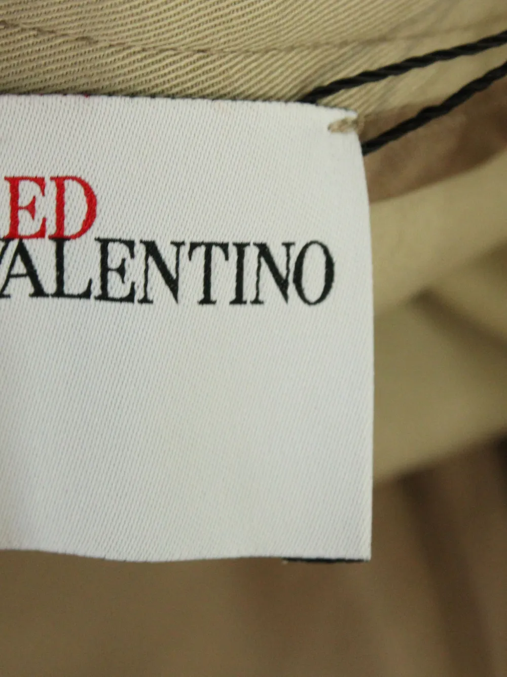 Pre-owned Red Valentino Vintage 2000s High-waisted Flared Trousers In Neutral