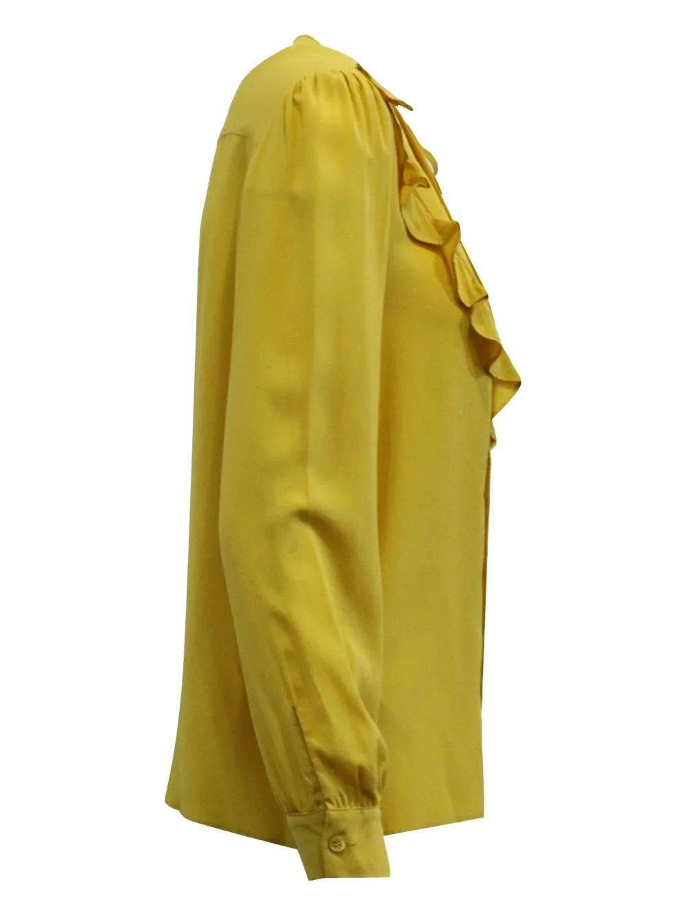 Pre-owned Miu Miu Silk Blouse In Yellow
