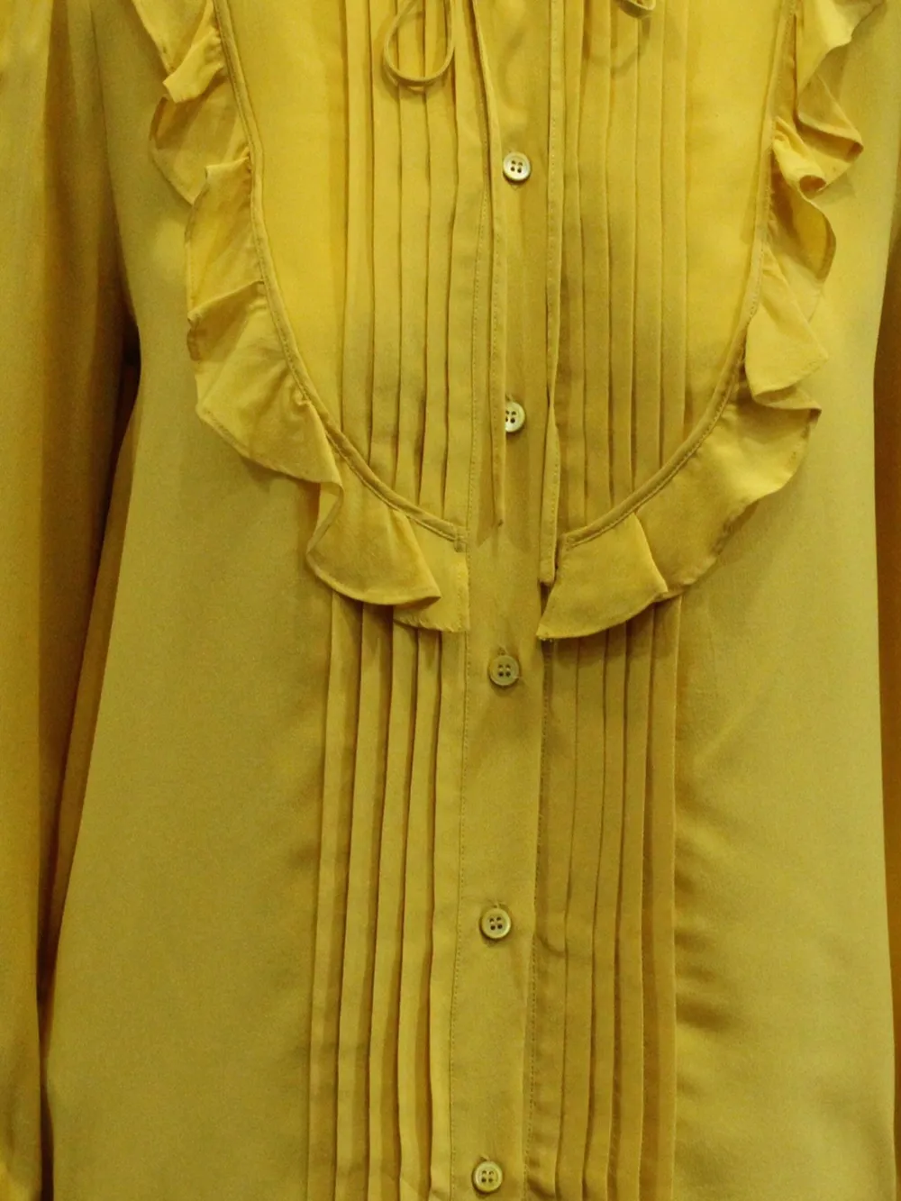 Pre-owned Miu Miu Silk Blouse In Yellow
