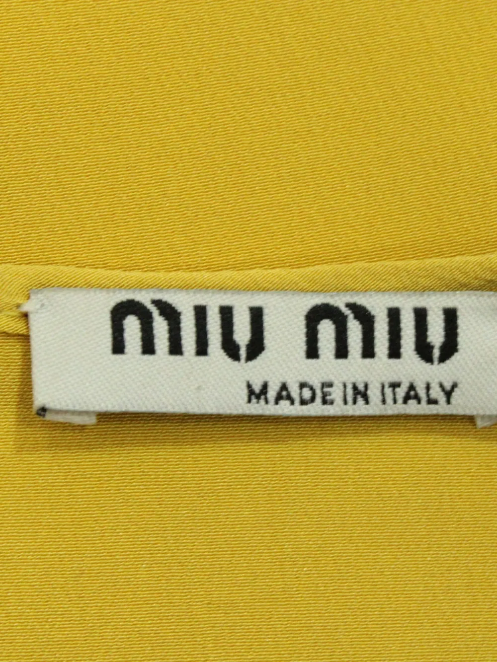 Pre-owned Miu Miu Silk Blouse In Yellow