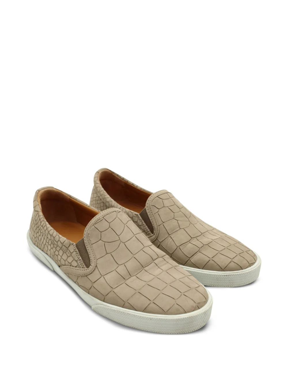 Jimmy Choo Pre-Owned crocodile-embossed slip-on sneakers | Image 2