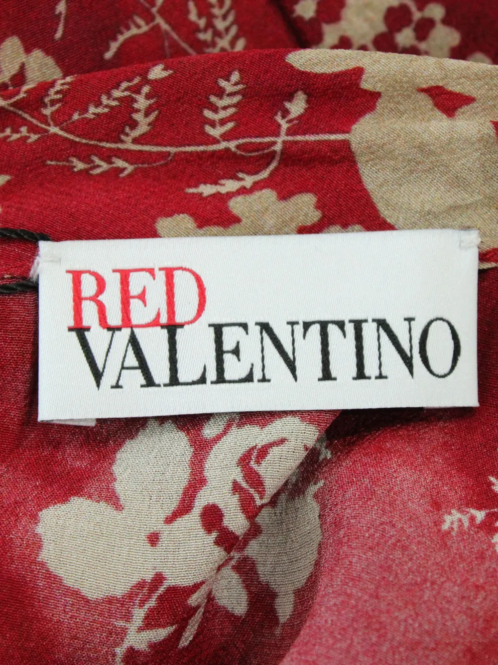 Pre-owned Red Valentino Vintage Floral-print Capelet Dress In Red
