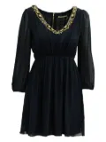 alice + olivia crystal-embellished mini dress - Blue