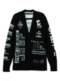 Kenzo Pre-Owned x House Reggae slogan-print cardigan - Black