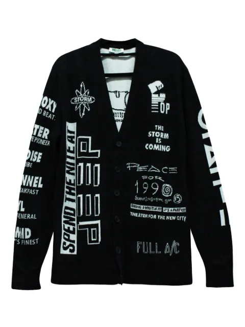 Kenzo Pre-Owned كارديغان بطبعة كتابة x House Reggae