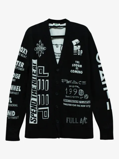 Kenzo Pre-Owned x House Reggae Cardigan mit Slogan-Print