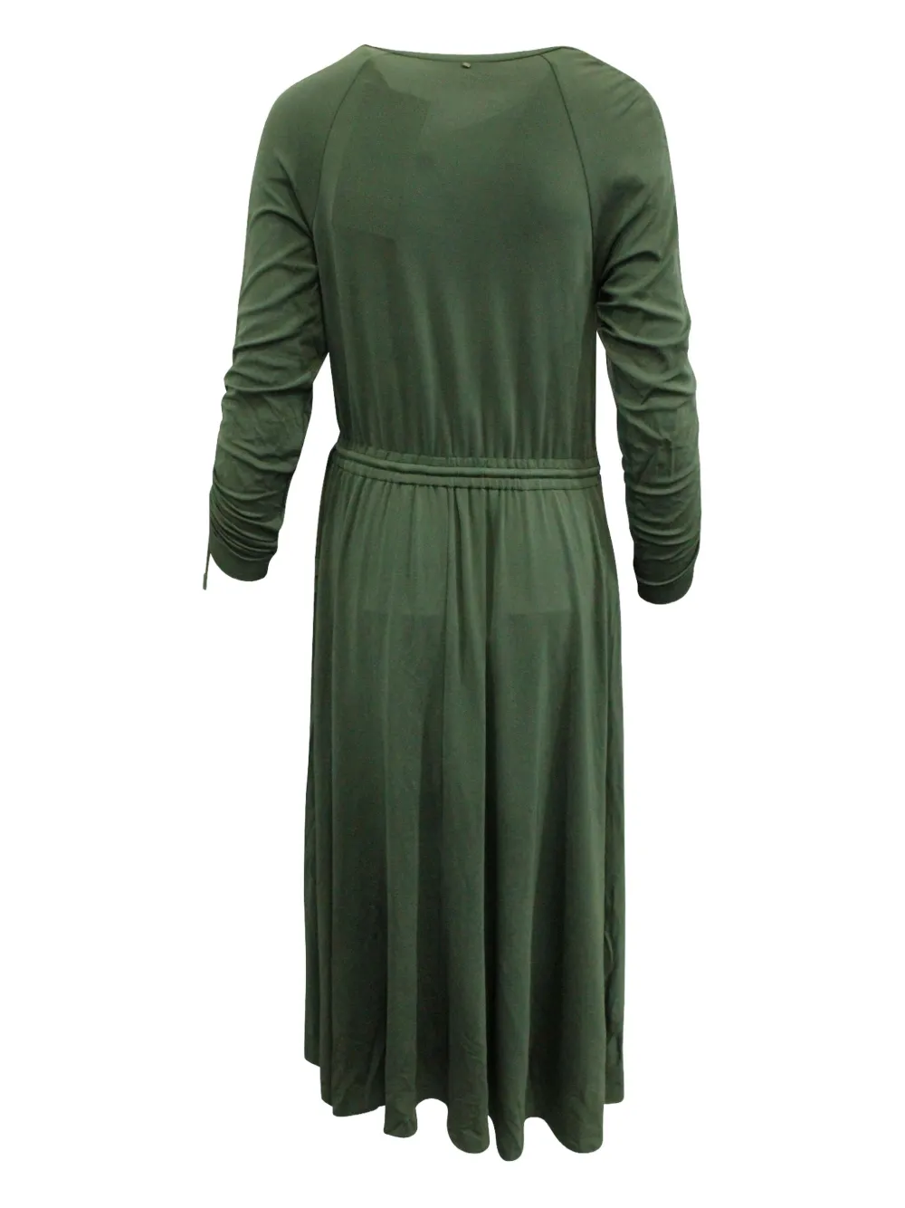 Sportmax Vintage ruched-sleeve midi dress - Groen