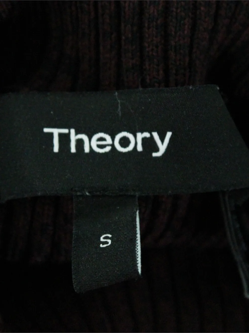 Pre-owned Theory Mock-neck Ribbed Dress In Black