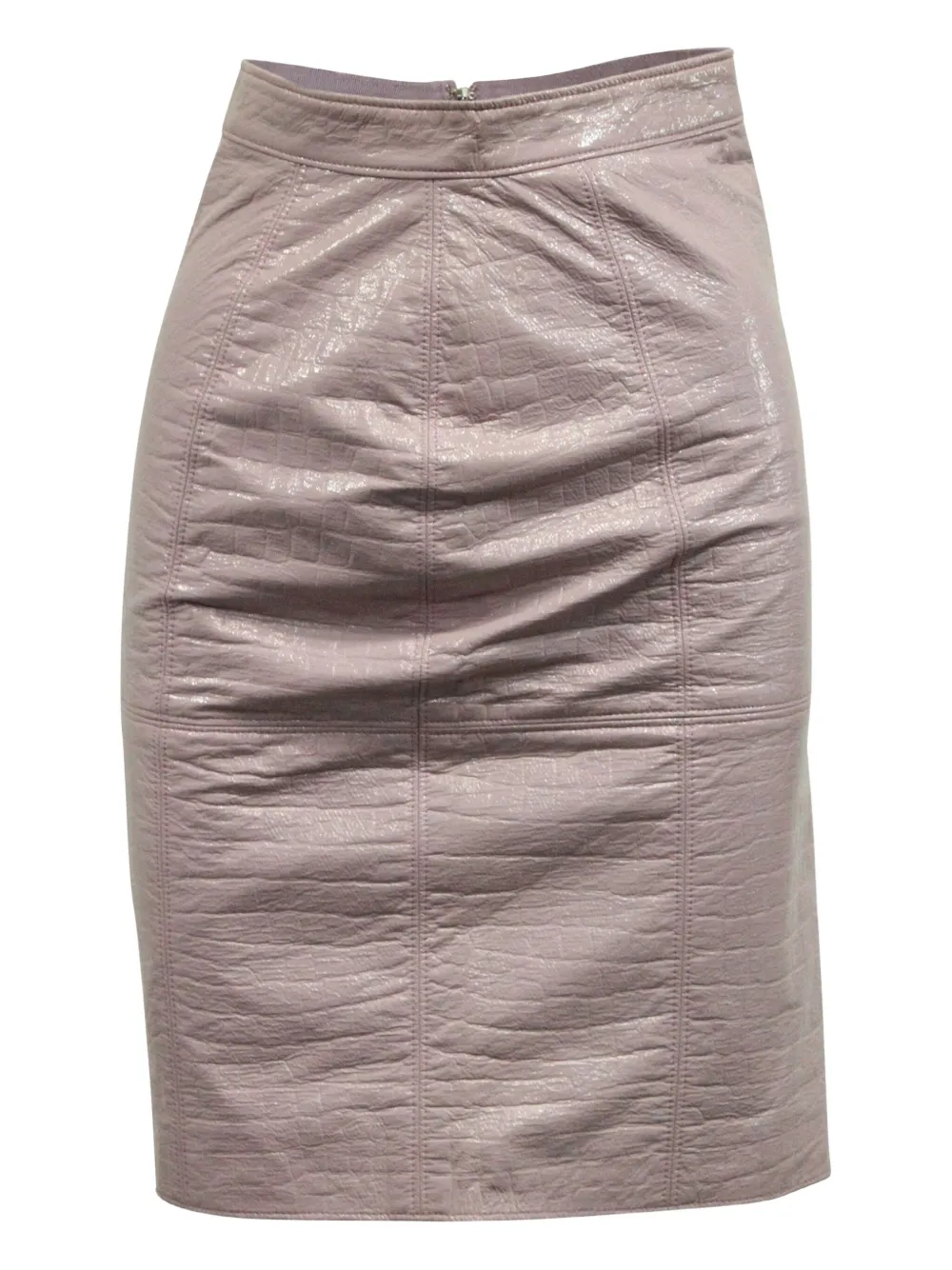 MSGM croc-effect pencil mini skirt | Pink | Image 1